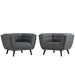 Modway Bestow 2 Piece Upholstered Fabric Armchair Set