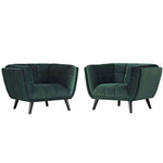 Modway Bestow 2 Piece Performance Velvet Armchair Set