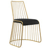 Modway Rivulet Gold Stainless Steel Performance Velvet Dining Chair