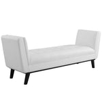 Modway Haven Tufted Button Faux Leather Accent Bench