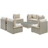 Modway Repose 7 Piece Outdoor Patio Sunbrella Sectional Set