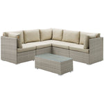 Modway Repose 6 Piece Outdoor Patio Sunbrella Sectional Set