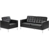 Modway Loft 2 Piece Leather Loveseat and Armchair Set