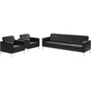 Modway Loft 3 Piece Leather Sofa and Armchair Set