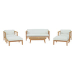 Modway Bayport 6 Piece Outdoor Patio Teak Set