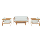 Modway Bayport 4 Piece Outdoor Patio Teak Set