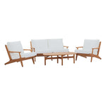 Modway Saratoga 4 Piece Outdoor Patio Teak Set