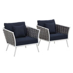 Modway Stance Armchair Outdoor Patio Aluminum Set of 2