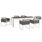 Modway Stance 7 Piece Outdoor Patio Aluminum Dining Set