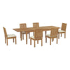 Modway Marina 7 Piece Outdoor Patio Teak Outdoor Dining Set