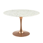 Modway Lippa 47" Round Artificial Marble Dining Table