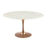 Modway Lippa 54" Round Artificial Marble Dining Table