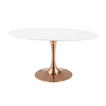 Modway Lippa 60" Oval Wood Top Dining Table