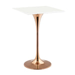 Modway Lippa 28" Square Wood Top Bar Table