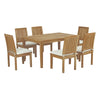 Modway Marina 7 Piece Outdoor Patio Teak Outdoor Dining Set