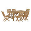 Modway Marina 7 Piece Outdoor Patio Teak Outdoor Dining Set