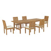 Modway Marina 7 Piece Outdoor Patio Teak Outdoor Dining Set