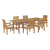 Modway Marina 7 Piece Outdoor Patio Teak Outdoor Dining Set