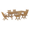 Modway Marina 7 Piece Outdoor Patio Teak Outdoor Dining Set