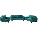 Modway Empress Sofa, Loveseat and Amchair Set of 3