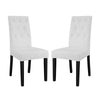 Modway Confer Dining Side Chair Vinyl Set of 2 Black