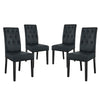Modway Confer Dining Side Chair Vinyl Set of 4
