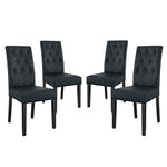 Modway Confer Dining Side Chair Vinyl Set of 4