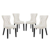 Modway Silhouette Dining Side Chairs Upholstered Fabric Set of 4