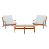 Modway Saratoga 3 Piece Outdoor Patio Teak Set