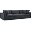 Modway Commix Down Filled Overstuffed 3 Piece Sectional Sofa Set