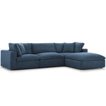Modway Commix Down Filled Overstuffed 4 Piece Sectional Sofa Set