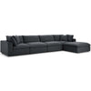 Modway Commix Down Filled Overstuffed 5 Piece Sectional Sofa Set
