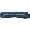 Modway Commix Down Filled Overstuffed 5 Piece Sectional Sofa Set
