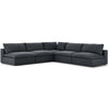 Modway Commix Down Filled Overstuffed 5 Piece Sectional Sofa Set