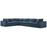 Modway Commix Down Filled Overstuffed 6 Piece Sectional Sofa Set