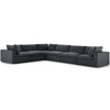 Modway Commix Down Filled Overstuffed 6 Piece Sectional Sofa Set