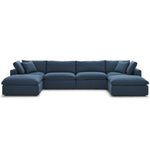 Modway Commix Down Filled Overstuffed 6 Piece Sectional Sofa Set