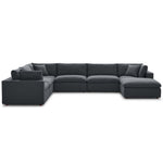 Modway Commix Down Filled Overstuffed 7 Piece Sectional Sofa Set