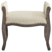 Modway Avail Vintage French Upholstered Fabric Bench