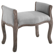 Modway Avail Vintage French Upholstered Fabric Bench