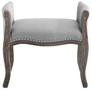 Modway Avail Vintage French Upholstered Fabric Bench