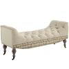 Modway Roland Vintage French Upholstered Fabric Bench