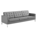 Modway Loft Tufted Upholstered Faux Leather Sofa