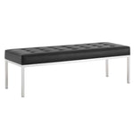 Modway Loft Tufted Large Upholstered Faux Leather Bench