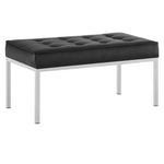 Modway Loft Tufted Medium Upholstered Faux Leather Bench
