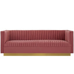 Modway Sanguine Vertical Channel Tufted Performance Velvet Sofa