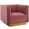 Modway Sanguine Vertical Channel Tufted Accent Performance Velvet Armchair