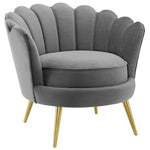 Modway Admire Scalloped Edge Performance Velvet Accent Armchair