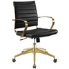 Modway Jive Gold Stainless Steel Midback Office Chair