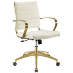 Modway Jive Gold Stainless Steel Midback Office Chair